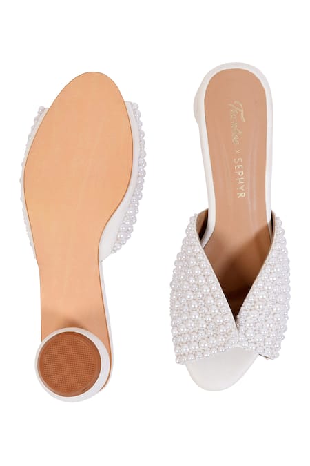 Sephyr Almas Pearl Encrusted Heels 