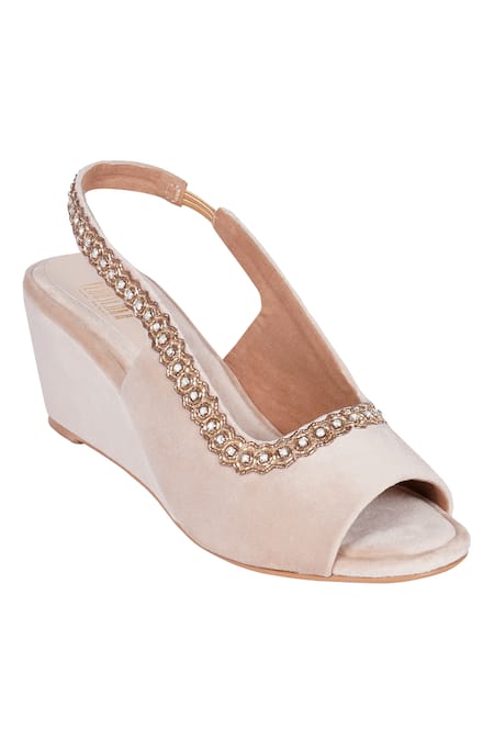 Veruschka By Payal Kothari Gabriella Embellished Wedges 