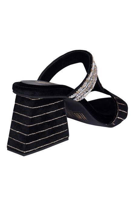 Buy Veruschka By Payal Kothari Black Salli Isabella Embellished Heels Online at Aza Fashions Buy_Veruschka By Payal Kothari_Black Salli Isabella Embellished Heels _Online_at_Aza_Fashions