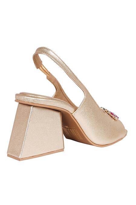 Buy Veruschka By Payal Kothari Gold Diamond Kate Embellished Heels Online at Aza Fashions Buy_Veruschka By Payal Kothari_Gold Diamond Kate Embellished Heels _Online_at_Aza_Fashions