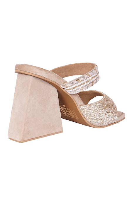 Buy Veruschka By Payal Kothari Cream Salli Tatiana Embellished Heels Online at Aza Fashions Buy_Veruschka By Payal Kothari_Cream Salli Tatiana Embellished Heels _Online_at_Aza_Fashions