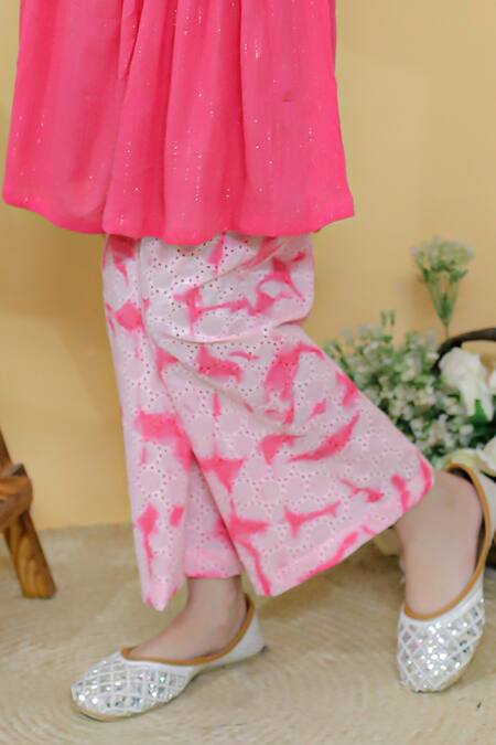 Buy Kalp Pink Cotton, Georgette Embroidery Bliss Lurex Anarkali And Pant Set Online at Aza Fashions Buy_Kalp_Pink Cotton, Georgette Embroidery Bliss Lurex Anarkali And Pant Set _Online_at_Aza_Fashions