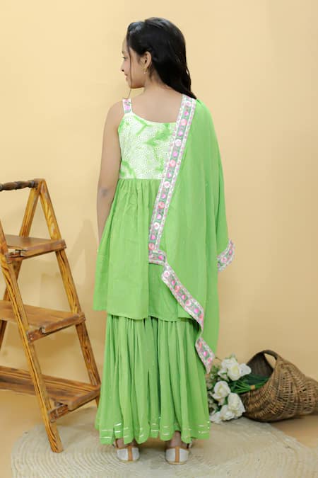 Kalp Sparkling Embroidered Kurta Sharara Set 