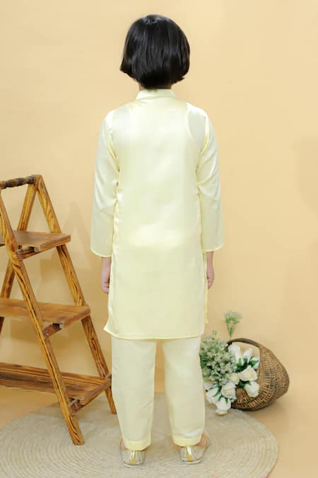 Shop Kalp Yellow Cotton Embroidery Desert Dream Kurta Set at Aza Fashions Shop_Kalp_Yellow Cotton Embroidery Desert Dream Kurta Set _at_Aza_Fashions