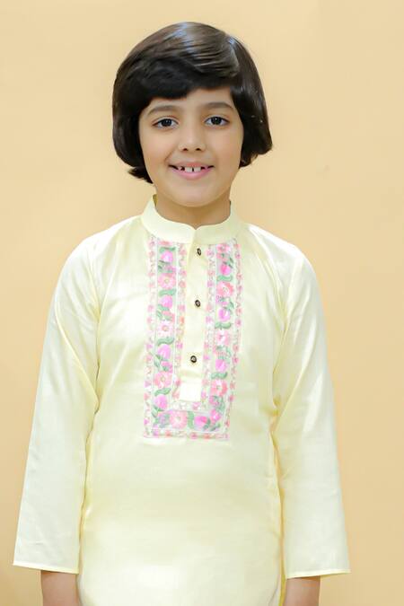 Kalp Yellow Cotton Embroidery Desert Dream Kurta Set Online at Aza Fashions Kalp_Yellow Cotton Embroidery Desert Dream Kurta Set _Online_at_Aza_Fashions