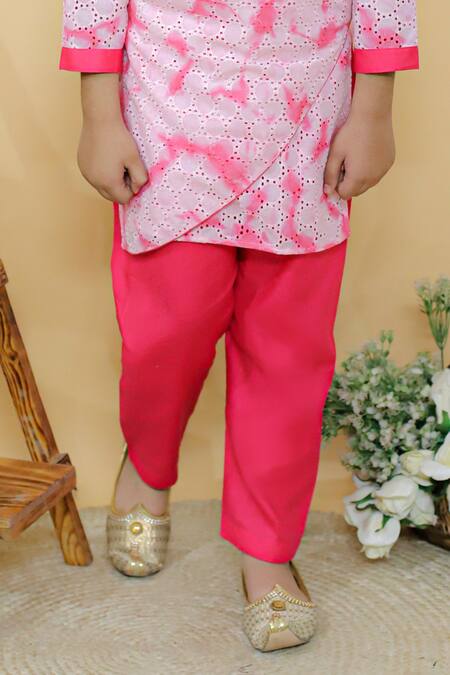 Buy_Kalp_Pink Cotton Nebula Tie Dye Kurta Set _Online_at_Aza_Fashions