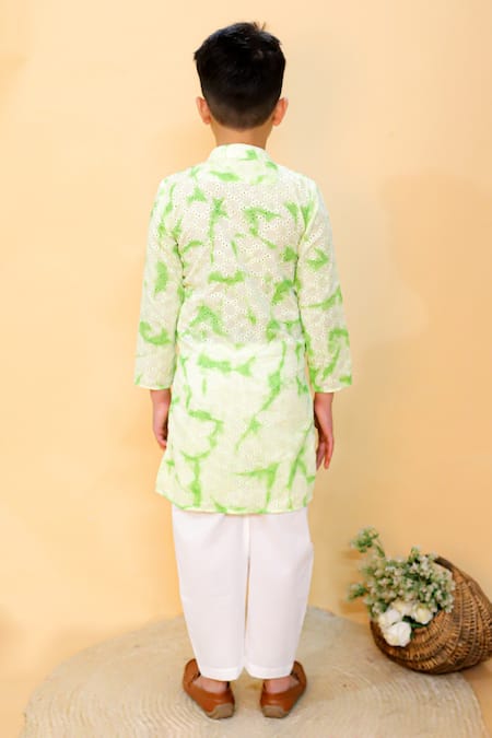 Kalp Emerald Elegance Attire Tie Dye Kurta Set