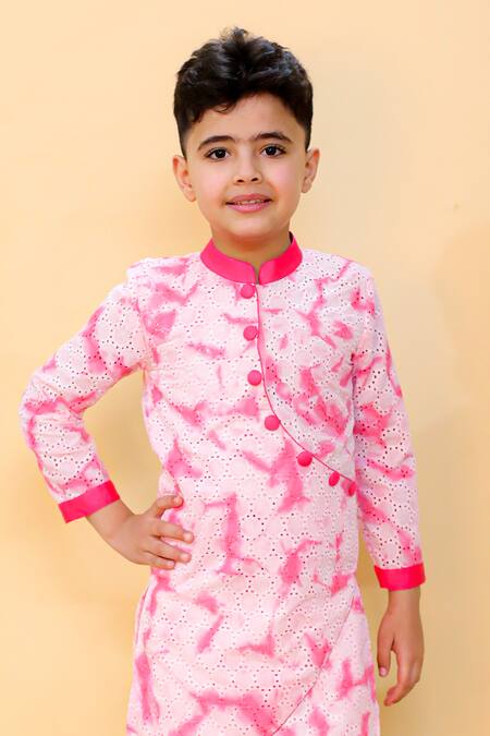 Kalp Pink Cotton Candy Floss Charm Kurta Set Online at Aza Fashions Kalp_Pink Cotton Candy Floss Charm Kurta Set _Online_at_Aza_Fashions