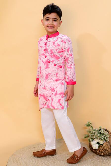 Shop Kalp Pink Cotton Candy Floss Charm Kurta Set Online at Aza Fashions Shop_Kalp_Pink Cotton Candy Floss Charm Kurta Set _Online_at_Aza_Fashions
