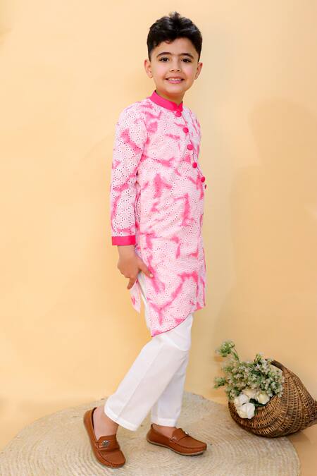 Kalp Pink Cotton Candy Floss Charm Kurta Set at Aza Fashions Kalp_Pink Cotton Candy Floss Charm Kurta Set _at_Aza_Fashions