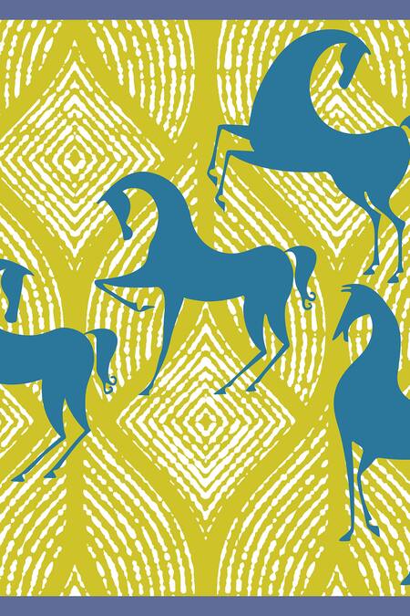 Thee Modern Roots Green Iris Of Wisteria Silk Printed Scarf Online at Aza Fashions Thee Modern Roots_Green Iris Of Wisteria Silk Printed Scarf _Online_at_Aza_Fashions