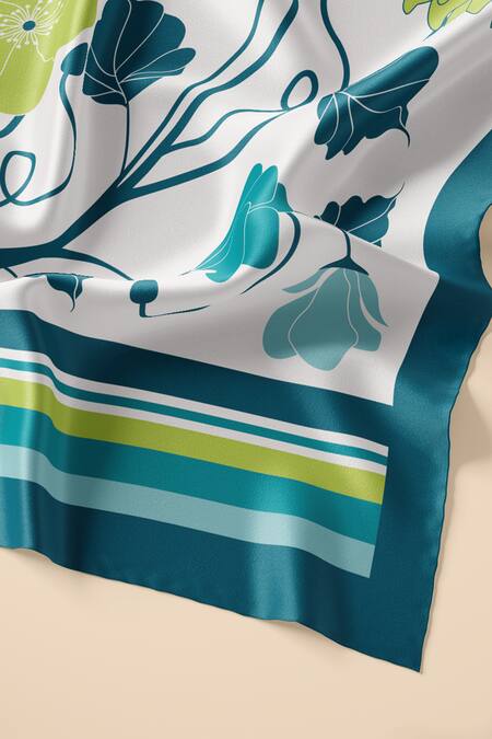 Thee Modern Roots Green Emerald Ivy Silk Printed Stole Online at Aza Fashions Thee Modern Roots_Green Emerald Ivy Silk Printed Stole _Online_at_Aza_Fashions