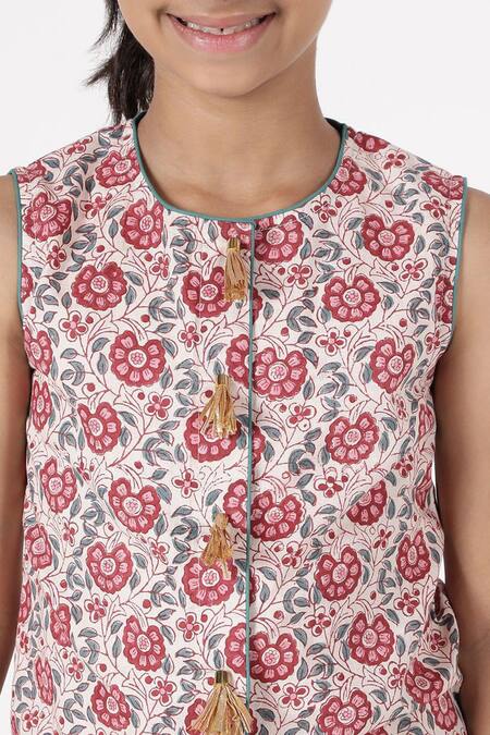 Buy A Little Fable Multi Color Cotton Tassels Samode Hand Block Print Lehenga Set Online at Aza Fashions Buy_A Little Fable_Multi Color Cotton Tassels Samode Hand Block Print Lehenga Set _Online_at_Aza_Fashions