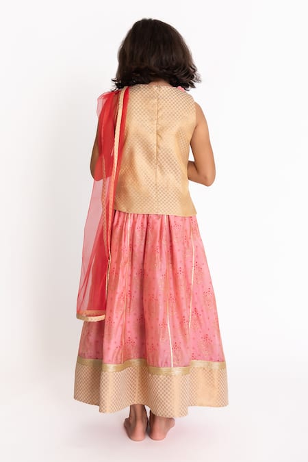 A Little Fable Floral Print Lehenga Set 