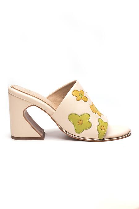 Buy_Heel Your Sole_Pink Applique Fleur Heels_Online_at_Aza_Fashions