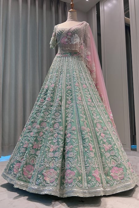 Riantas Jezebel Hand Embroidered Bridal Lehenga Set 