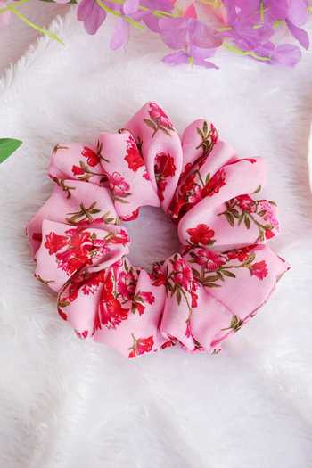Silk Cherry Blossom Patterned Headband And Scrunchie Cherry Blossom Scrunchie/headband - Etsy main image 4