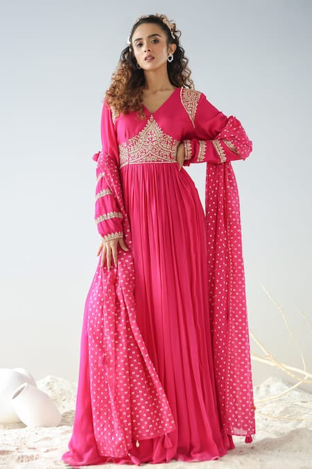 Fuchsia Pink Cotton Broderie Maternity & Nursing Dress | Seraphine