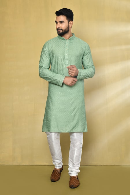 Arihant Rai Sinha Geometric Thread Embroidered Kurta Set 