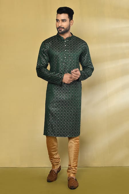 Arihant Rai Sinha Checkered Sequin Work Kurta Set 