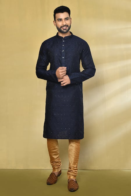 Arihant Rai Sinha Geometric Self Pattern Kurta Set 