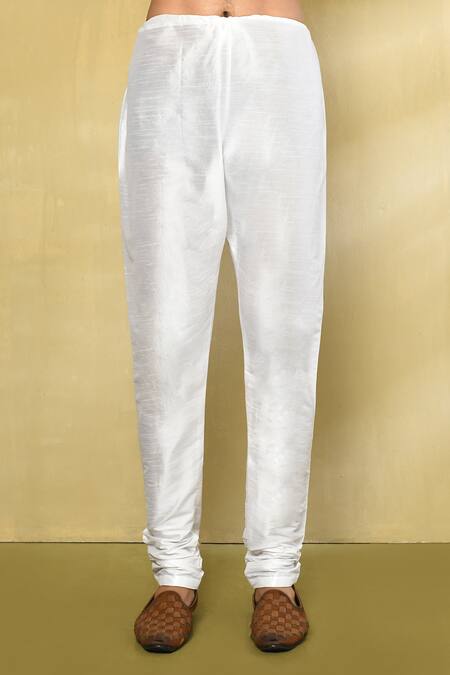 Buy_Arihant Rai Sinha_Black Silk, Jacquard Embroidery Leaf Pattern Jacket And Kurta Set 