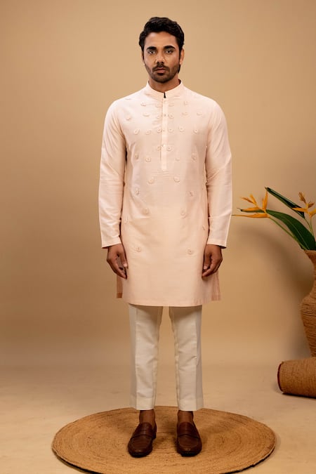 Agape Cord Applique Kurta With Trouser 