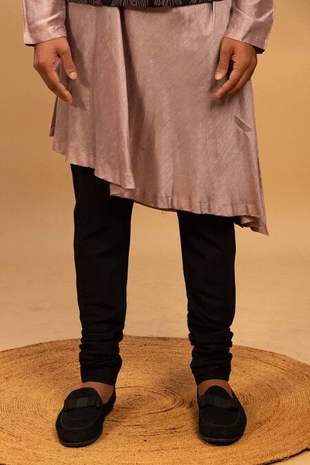 Agape Black Silk Embroidery Abstract Bundi Kurta Set Online at Aza Fashions Agape_Black Silk Embroidery Abstract Bundi Kurta Set_Online_at_Aza_Fashions