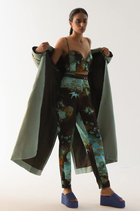 Shop Til Multi Color Cotton Satin Piping Florid Hand Painted Bralette at Aza Fashions Shop_Til_Multi Color Cotton Satin Piping Florid Hand Painted Bralette _at_Aza_Fashions