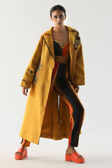 Shop Til Multi Color Cotton Satin Calico Hand Painted Straight-fit Trouser at Aza Fashions Shop_Til_Multi Color Cotton Satin Calico Hand Painted Straight-fit Trouser _at_Aza_Fashions