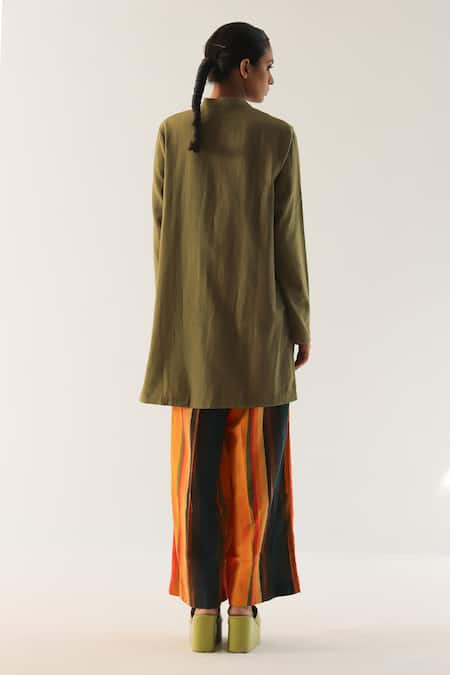 Shop_Til_Multi Color Handloom Cotton Calico Hand Painted Trouser _at_Aza_Fashions