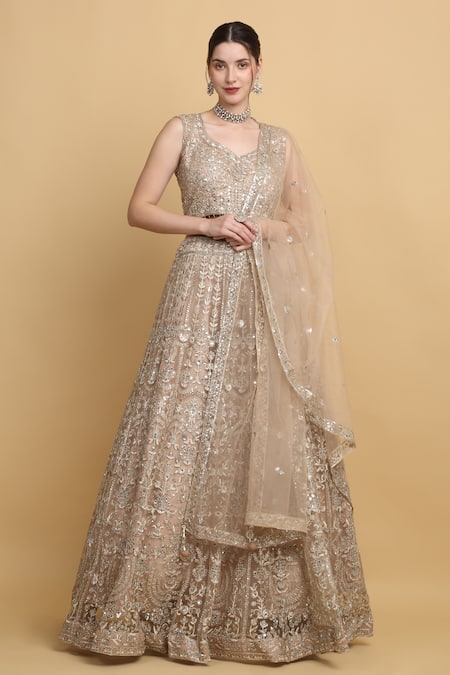 Aham-Vayam Swanidhya Embroidered Bridal Lehenga Set 