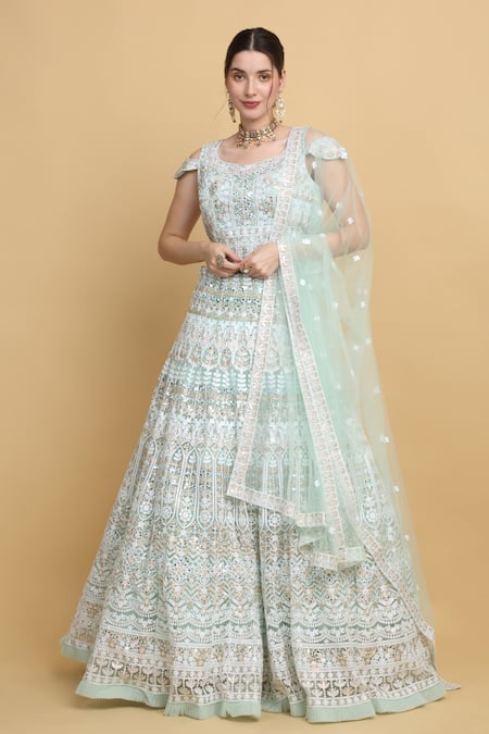 Aham-Vayam Khushnuma Embroidered Bridal Lehenga Set 