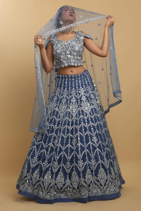 Aham-Vayam Rangrez Mirror Embroidered Lehenga Set 