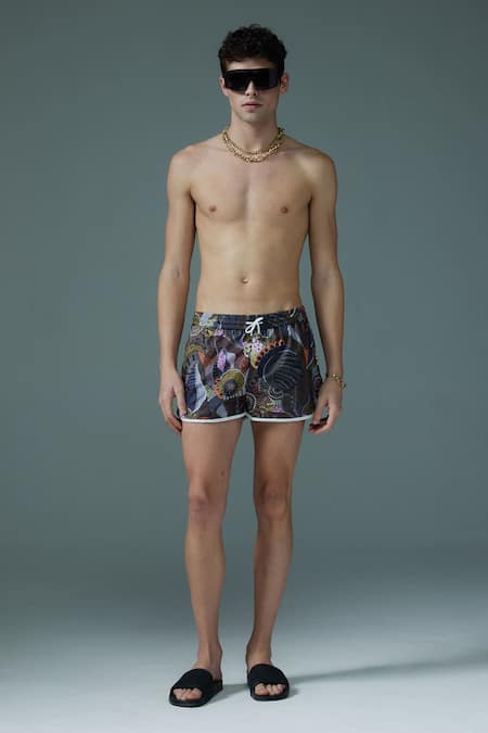 Tizzi Technikos Bloom Child Print Swim Shorts 