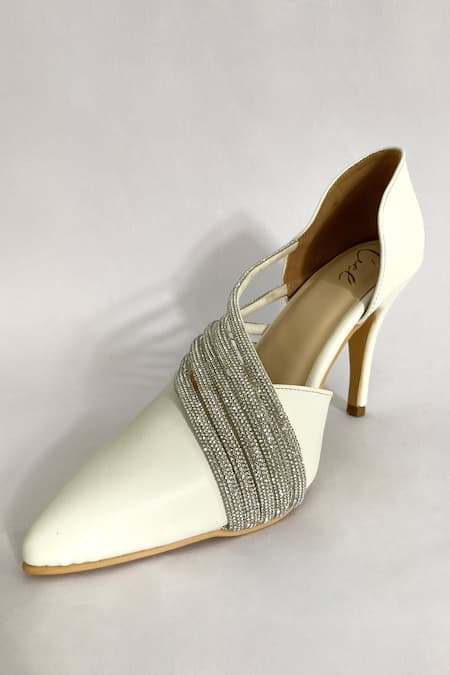 Ciel Sia Rhinestone Studded Strap Heels 