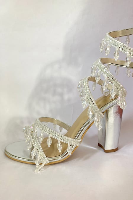Ciel Chandelier Crystal Embellished Spiral Heels 