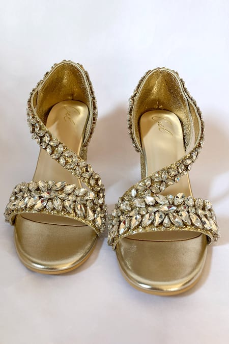 Ciel Orphea Crystal Embellished Strap Heels 