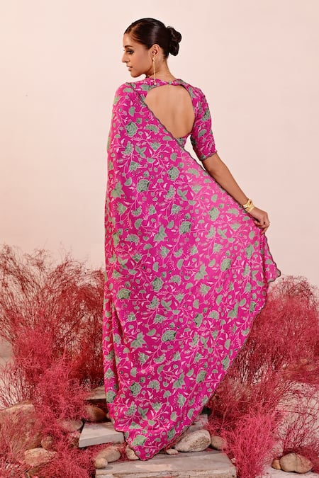 Baise Gaba Florina Floral Embroidered Saree 