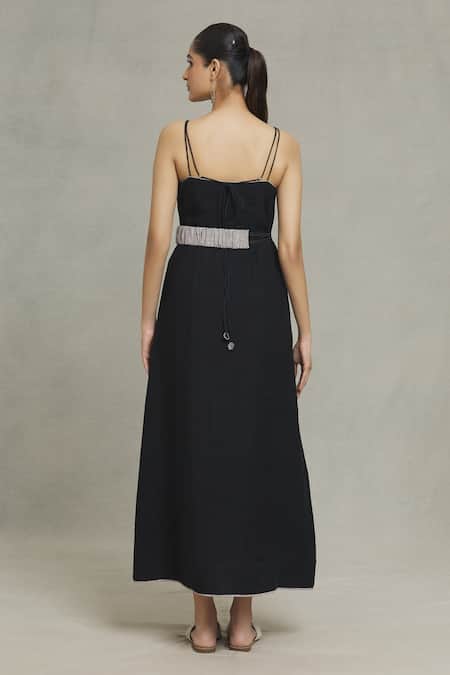 Naintara Bajaj Belcia Linen Plain Dress 