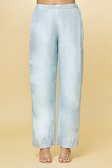 Priyaa Blue Georgette Sequins, Embroidery Round Neck Hand Anarkali Set at Aza Fashions Priyaa_Blue Georgette Sequins, Embroidery Round Neck Hand Anarkali Set _at_Aza_Fashions