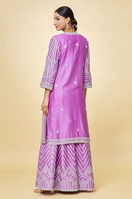Priyaa Zari Hand Embroidered Kurta Sharara Set 