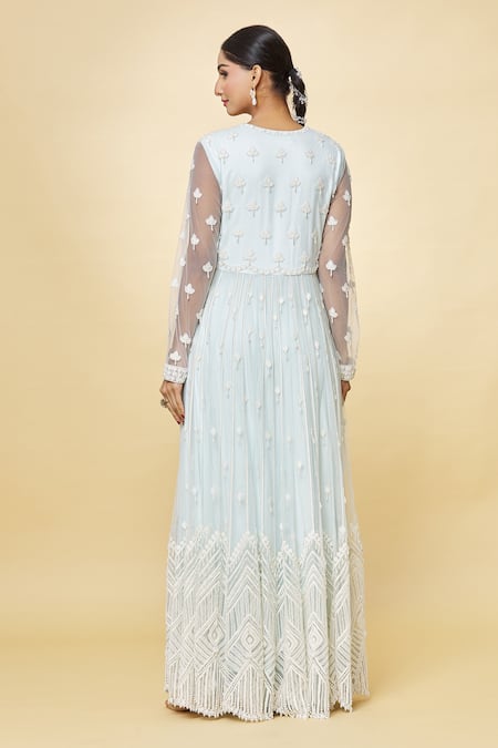 Priyaa Embroidered Anarkali Trouser Set 