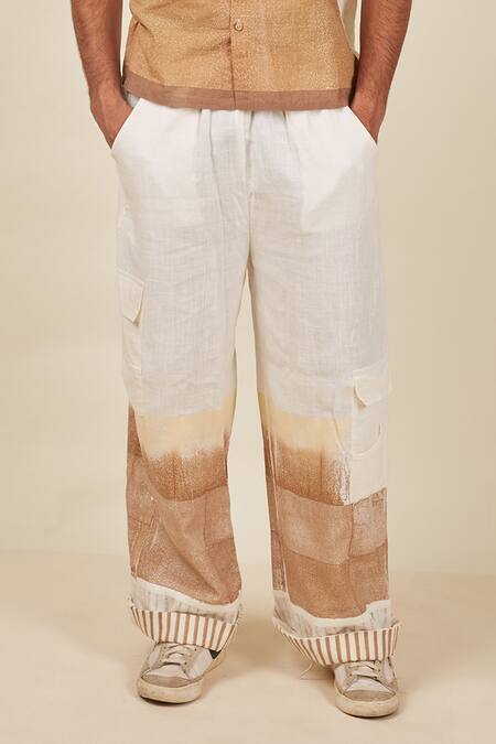 Buy Banana Labs White Linen Embroidery Murk Printed Shirt And Pant Set Online at Aza Fashions Buy_Banana Labs_White Linen Embroidery Murk Printed Shirt And Pant Set _Online_at_Aza_Fashions