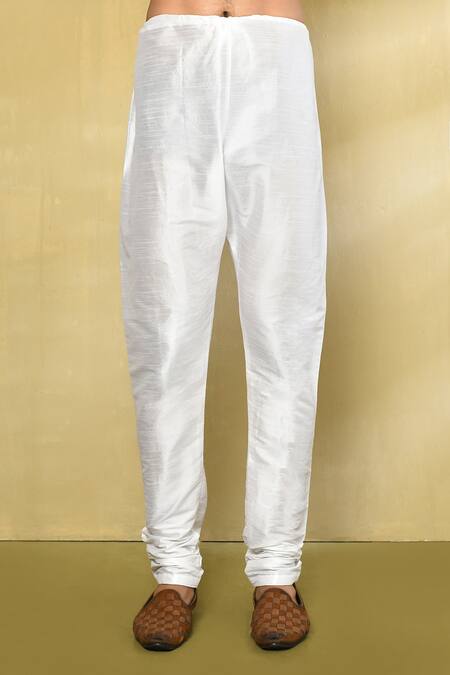 Arihant Rai Sinha_Sky Blue Jacquard, Silk Embroidery Floral Pattern Nawabi Jacket Kurta Set _Online_at_Aza_Fashions