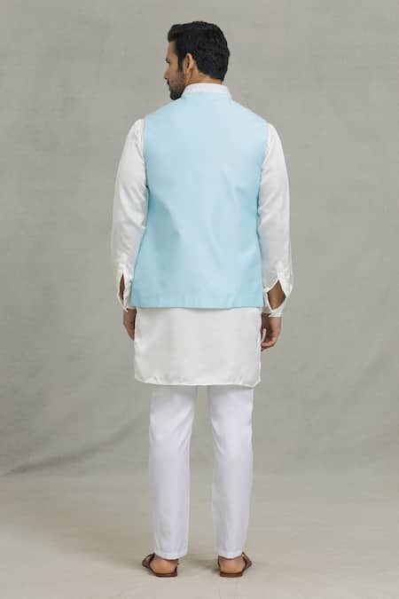 Spring Break Diamond Woven Bundi & Kurta Set 