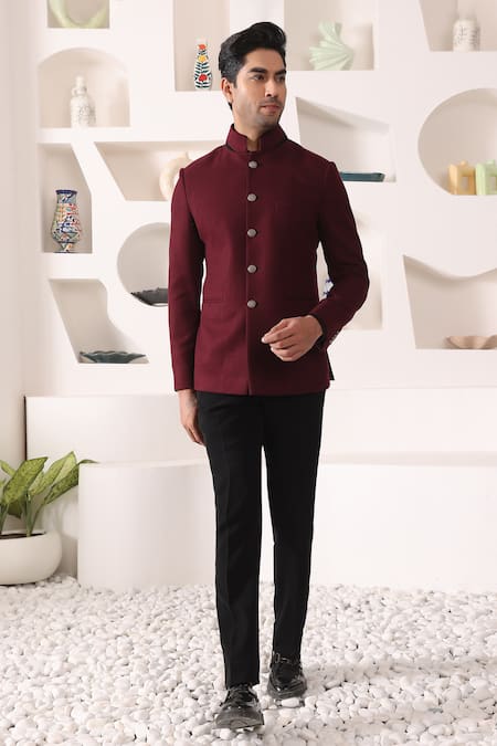 Kustomeyes Plain Bandhgala Set 