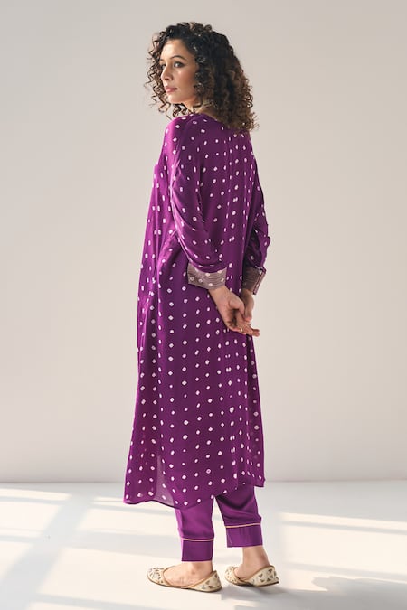 Label Mansi Nagdev Aahana Bandhani Kurta With Pant 