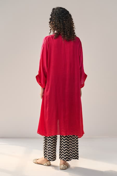 Label Mansi Nagdev Esmeray Asymmetric Ombre Kurta With Pant 