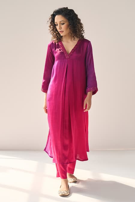 Label Mansi Nagdev Ophelia Ombre Kurta With Pant 